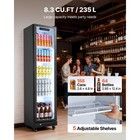 Uimoso Commercial Upright Refrigerator 8 3 Cu ft Beverage Display Cooler