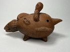 Vintage Handmade Clay Pottery Ocarina Flute Armadillo Pre-columbian