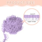 10 Yards 2-layer Satin Ruffle Trim Lace Ribbon Solid Light Purple 