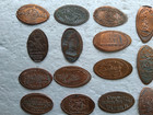 Vintage Elongated Penny Lot Of 21 Souvenir Travel Disney Universal Studios    