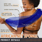 African Net Sponge Authentic - 2 Pieces Afro Scrub Exfoliating Net With Knots Na