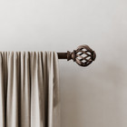 Mainstays Adjustable Curtain Rod   2 Pack   30-84in Bronze Twist Cage 3 4in