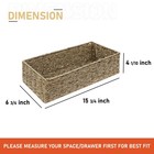 2-pack Rectangular Seagrass Storage Baskets With Built-in Handles  Handwoven    