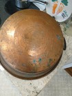 Antique Vintage  Large Hammered Copper Pot Cauldron Or Planter