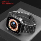 Stainless Steel Band tpu Case For Apple Watch Ultra 11 10 9 8 7 6 Se 44 49 45mm