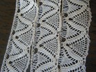 Antique Lot European Trim  Hand Done Bobbin Lace Cotton Fine Quality 13 Yard