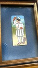 Vintage Italian Miniature Painting Naples Italy Framed Gold Souvenir Art Miniart