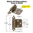 10 Pack  5 Pair  Antique Brass Self Closing Cabinet Hinges For Kitchen Cabine   
