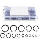 350 Pcs Retaining Rings  Snap Rings Assortment Kit  15 Sizes C-clips Ring Set
