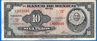 Mexico 10 Pesos 1961 Serie Lo Tehuna Banknote Abnc Free Postage Worldwide