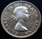 1958 Canada  1 Dollar  800 Silver - Elizabeth Ii - British Columbia - Totem Pole