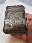 Antique Vtg Sterling Match Safe W Engraved Name House Cottage Design -43g-tested