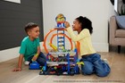 Hot Wheels City Mega Loop Garage Track Set With 1 64 Die-cast Car   Helicopter