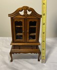 Vintage Miniature Dollhouse Wooden China Cabinet 1 12 Scale