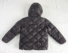 Snozu Kids Youth Puffer Jacket Size 5 Black Red Hooded Fleece Lined Coat