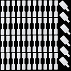 500-pcs Blank Square Adhesive Jewelry Price Tags - White Ring Stickers For Displ