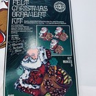 Felt Santa Claus Ornament Kit Sequins Beads Jeweled 4168 Christmas Vintage New