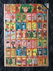 Vintage Japanese Baseball Menko Card Uncut Sheet All-star Series Japan Usa Rare
