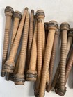 Wood Spools Wooden Quills 7 3 8   8   And 8 3 4  Reclaimed Primitive Lot Of 30