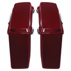 Hard Saddlebags Fit Touring 94-13 Softail 84-17 Red Hot Sunglo