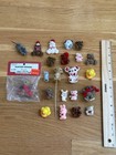 Nos   Vintage Mini Flocked Figurines Bears Fuzzy Miniature Deer Ducks Mouse Lot