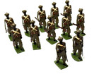 Rare Vintage Set Of 12 W  Britains Indian british Kasmir Infantry Group Soldiers