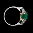 Natural Emerald 3 80ct Art Deco Antique Vintage Wedding Ring 925 Sterling Silver