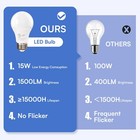 12 24pack A19 Led Light Bulbs 15w Equivalent 100w Replacement Daylight 5000k E26