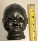 Antique Bronze Doll Head  Factory Mold Industrial Steampunk 7 Lbs Heavy
