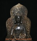 8 8  Ancient Chinese Bronze Shakyamuni Amitabha Buddha Backligh Statue Sculpture