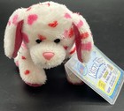 New Kinz Klip Puppy Love Webkinz With Code Tag Red Pink Hearts Backpack Clip