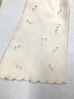 Vintage Ivory White Evening Scaolloped Eyelette Long Gloves