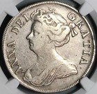 1712 Ngc Vf 35 Anne 1 2 Crown Great Britain England Silver Coin  24012002c 