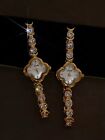 Gold Bracelet  Watch For  Women   Vintage Rhinestone Women Watch