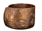 Northwest Coast Native Large Exquisite  Large Sasquach Cuff Copper Bracelet