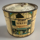 Vintage Bond Street Pipe Tobacco Tin Empty 1941 Philip Morris Va Tax Stamp