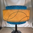 Mid Century Vintage Style 3 Tier Fiberglass Lamp Shade Modern Mcm Blue