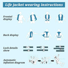 2-pack 150n Automatic Inflatable Life Jacket     Adjustable Nylon Swim Vest With C