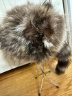Vintage Raccoon Fur Hat Topper By Trinet Made In Finland Size 57