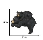 Ebros Rustic Forest Black Mama Bear   Cub Cuddling Shelf Snoozer Sitter Figurine