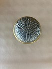 Vintage Heavy Metal And Brass Door Knob Set With Rod And Set Screws
