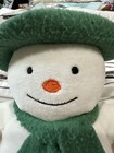 Vintage 10  The Snowman Plush Eden Soft Toy Green Scarf Raymond Briggs Book 90 s