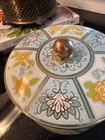 Vintage Daher England Round Floral Tin Canister W lid Bird Design Long Island Ny
