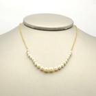 Vintage 1960   s 14k Yellow Gold Graduating Pearl  2 5mm-4mm  Necklace-16   l Chain
