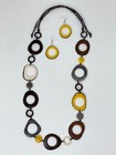 Handmade Tagua Nut Set Necklace And Earrings 