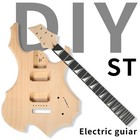 Diy 6 String Electric Guitar Kits  Maple Neck And Accessories Burlywood