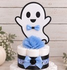 Small 2 Tier Ghost Diaper Cake Baby Shower Boy   Parent   s Choice 