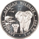 2015 Somalia 100 Shillings 1 Oz  999 Silver Elephant - Ngc Ms-70