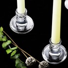 Telosma Glass Taper Candle Fit Candle Base Diameter 5 6-7 8 Inch- Wedding Table