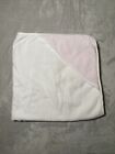 Pottery Barn Kids Baby Hooded Bath Towel Pink Stripe Reversible White Terry Soft